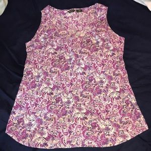Eddie Bauer Purple Paisley Tank Top
